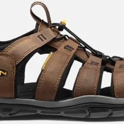Sandaal Keen Men Clearwater CNX Leather Dark Earth Black