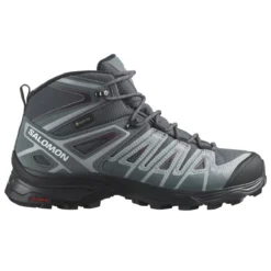 Wandelschoen Salomon Women X Ultra Pioneer Mid GTX Ebony Stormy Weather Wine Tasting