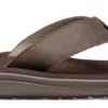 Teva Men Voya Flip Leather Chocolate Brown