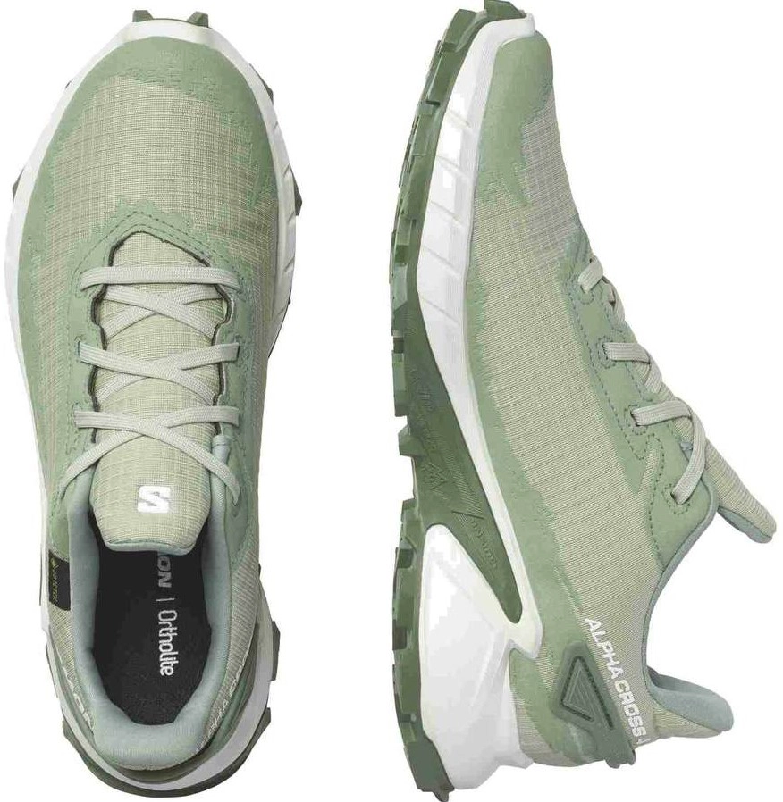 Trailrunning Schoen Salomon Women Alphacross 4 GTX Desert Sage White Laurel Wreath 9 Trailrunning Schoen Salomon Women Alphacross 4 GTX Desert Sage White Laurel Wreath - Afbeelding 7