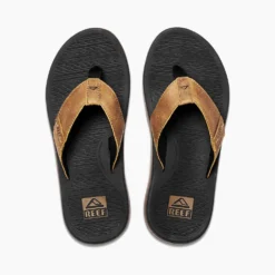 Slipper Reef Men Santa Ana Le Black And Tan -Hanwag Winkel ci8103t