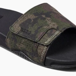 Slipper Reef Men Fanning Slide Olive Camo