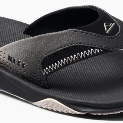 Slipper Reef Men Fanning Black Taupe Fade
