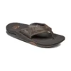 Slipper Reef Men Leather Fanning Dark Brown